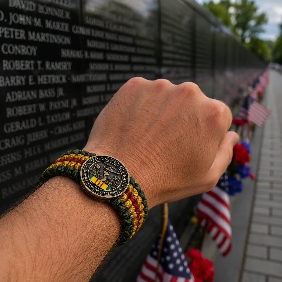 Vietnam Veteran Survival Tribute Paracord Bracelet