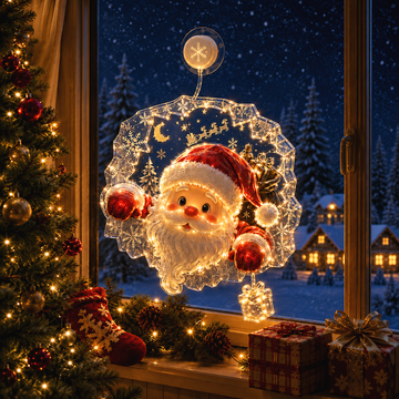 Christmas Suction Cup Window Light – Light-Up Festive Window Scene