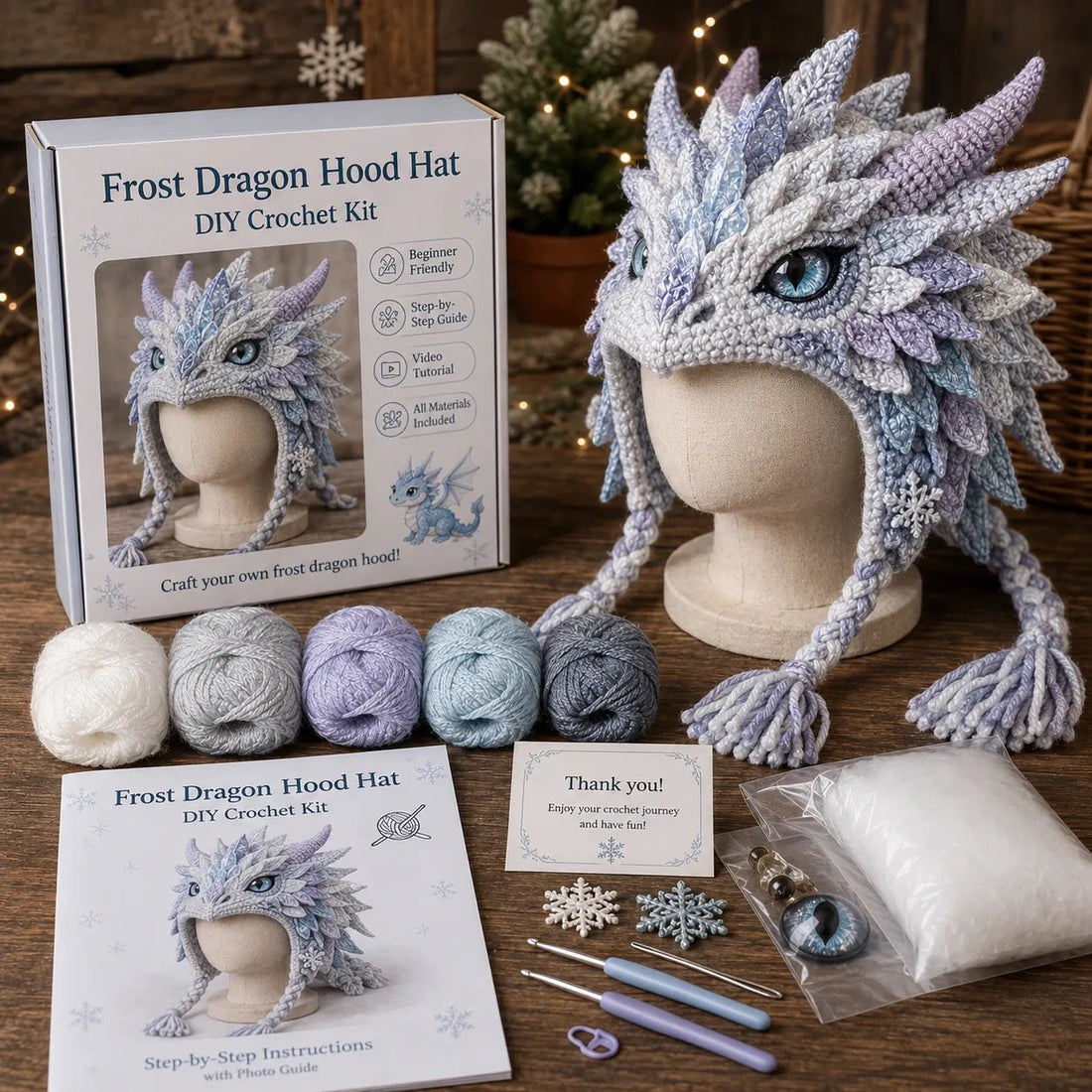 Ocean Series Hood Hat DIY Crochet Kit
