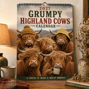 2027 Grumpy Highland Cows Calendar