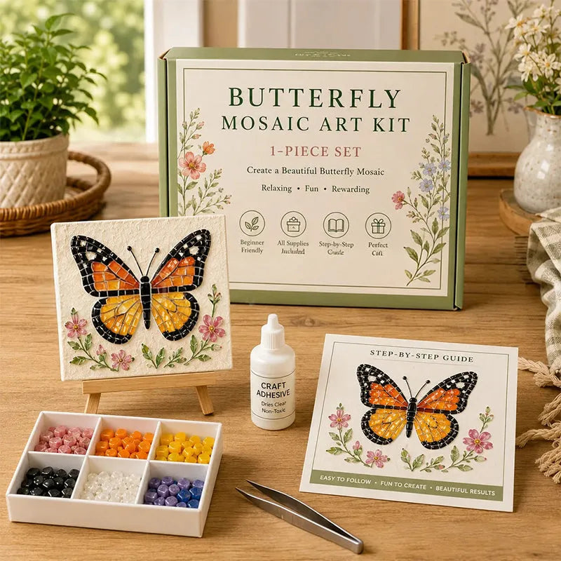 Bring the Serenity of a Flower Garden into Your Home DIY Mosaic Art Kit