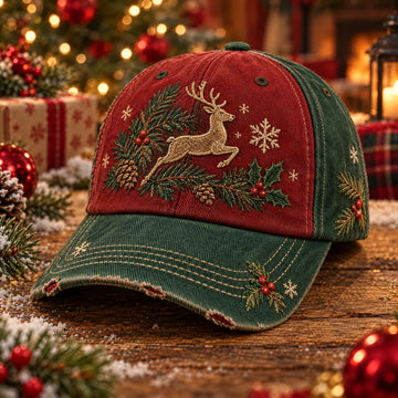 Christmas Deer Baseball Cap