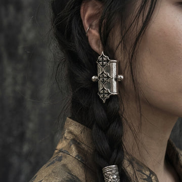Handmade Gothic White Bronze Hair Cuffs