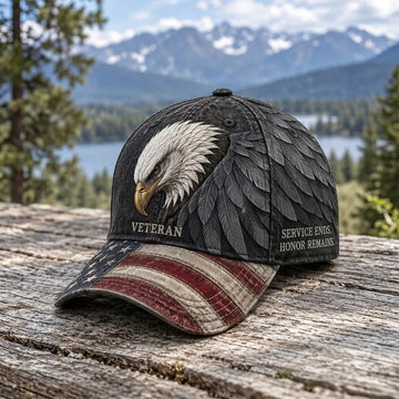 Veteran Tribute Bald Eagle Baseball Cap