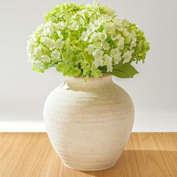 Ceramic Flower Vase – 6.2" Farmhouse Rustic Vintage Pottery Vase