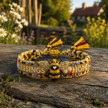 Handmade Honey Bee Woven Bracelet
