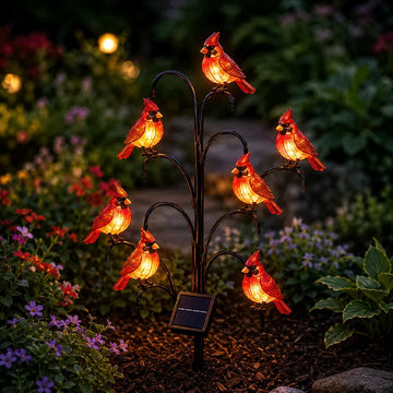 Bird-Shaped Solar Stump Light
