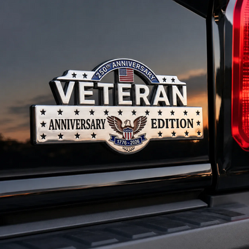 250th Anniversary Metal Flag Emblem