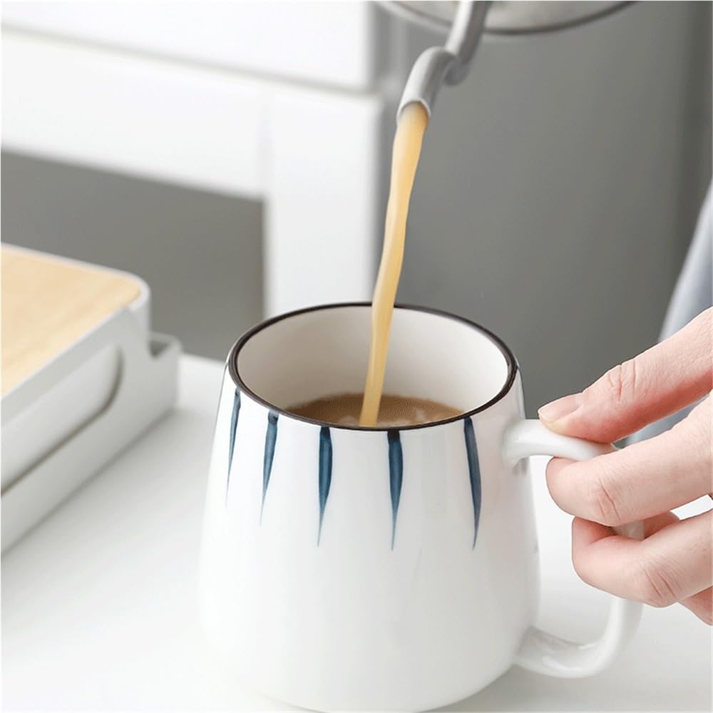Hand-Drawn Ceramic Coffee Mug – 16.9 oz Large Capacity, Hand-Painted Underglaze