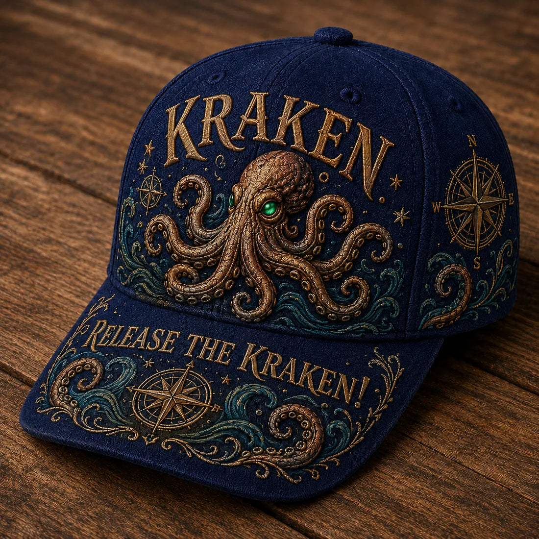 Release The Kraken Embroidered Cap