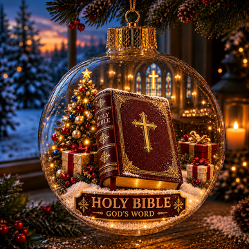 Light-Up Christian Faith Christmas Ornament