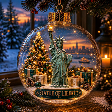Light-Up American Landmark Christmas Ornament