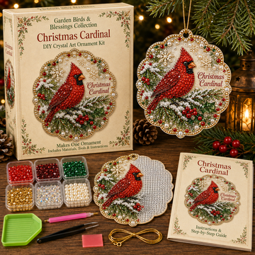 Garden Birds & Blessings Pearl Diamond Art Hanging Ornament Kit