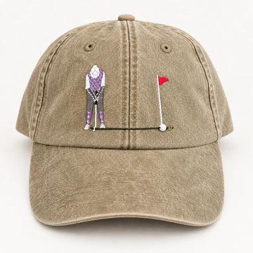 Putt It In! Interactive Golf Cap – Vintage Washed Moving Ball Hat
