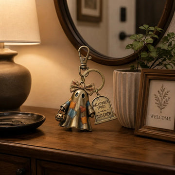 Halloween Spirit Boo Crew Ghost Keychain