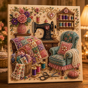 Cozy Hobby Rooms 3D Diamond Painting Kit