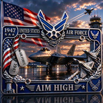 U.S. Air Force “Aim High” License Plate Frame