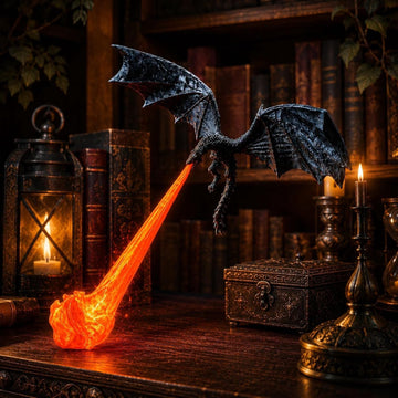 Fire-Breathing Dragon Bookshelf Decor Lamp