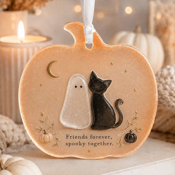 Spooky Friendship Pumpkin Ornament