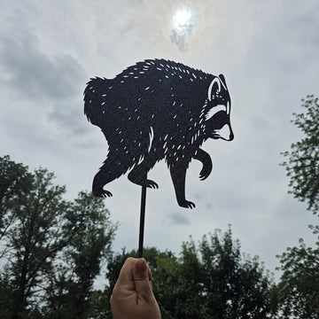 Jimothy the Raccoon Garden Stake