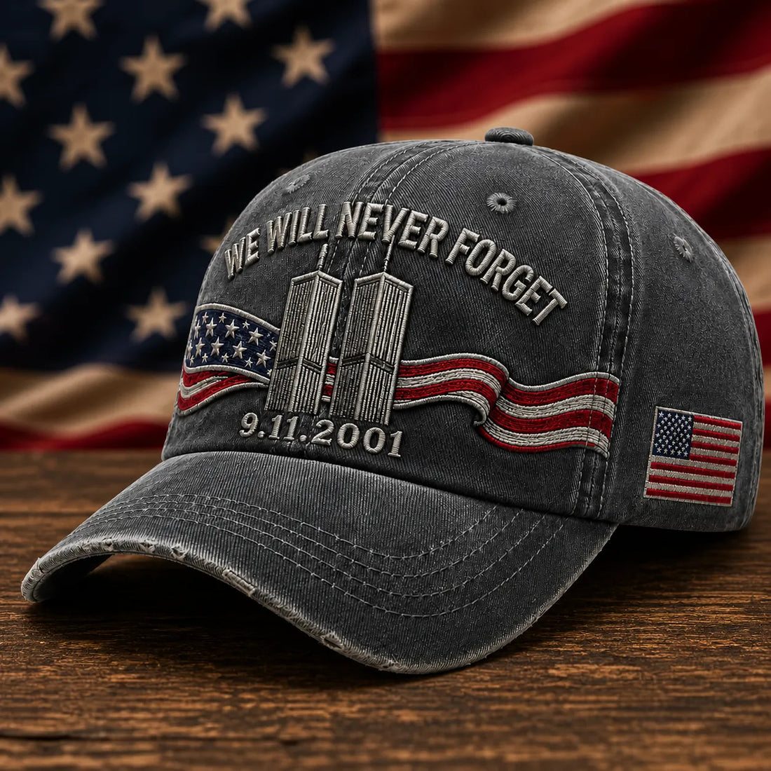 9/11 Never Forget Memorial Vintage Cap Collection