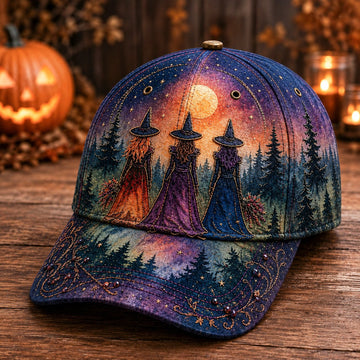 Three Witches Moonlight Baseball Cap