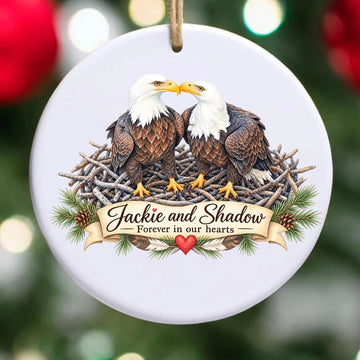 Jackie and Shadow Bald Eagle Ornament