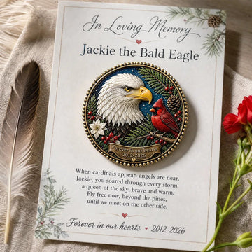 Majestic Jackie Eagle Memorial Medallion