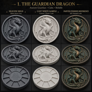 Dragon Stepping Stone Silicone Mold DIY Kit