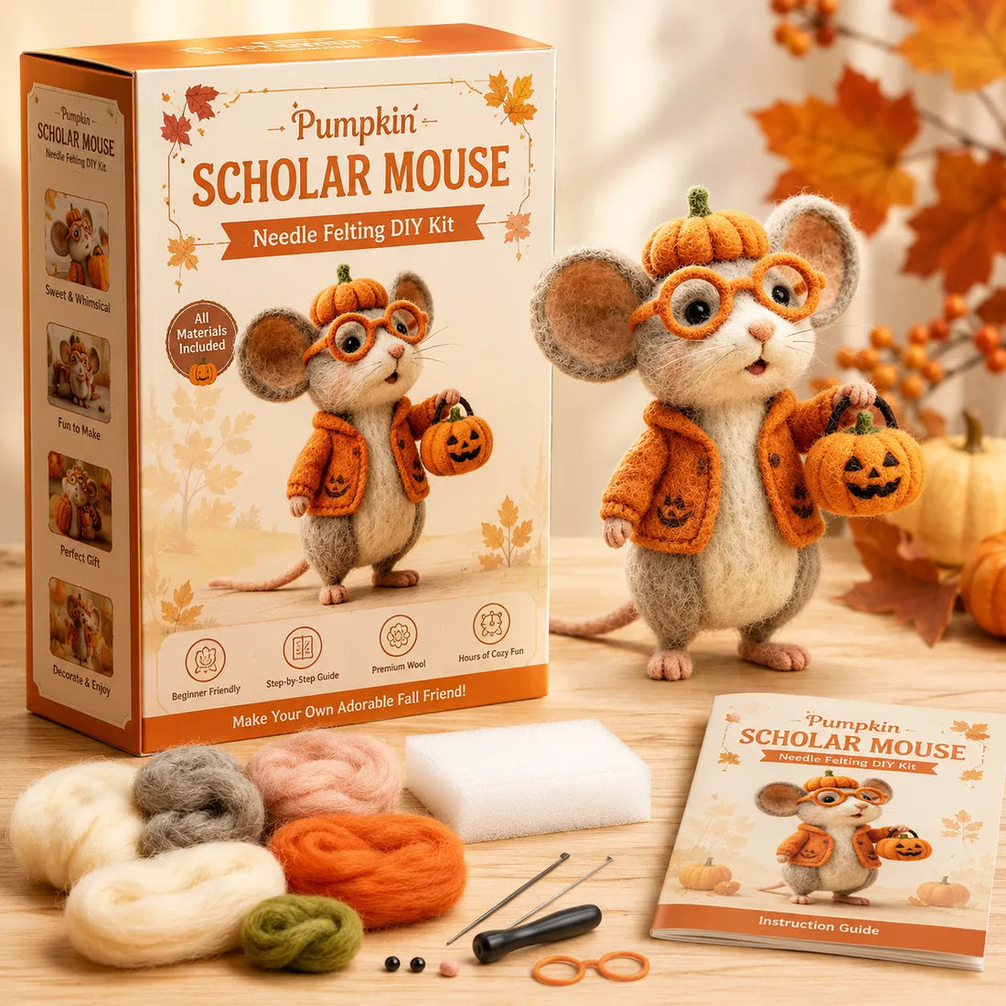 Whimsy Mouse Needle Felting DIY Kit