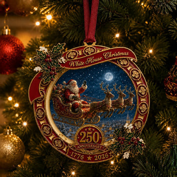 250th Anniversary Edition Santa's Sleigh Scene Ornament
