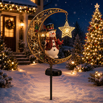 Solar Christmas Crescent Garden Light