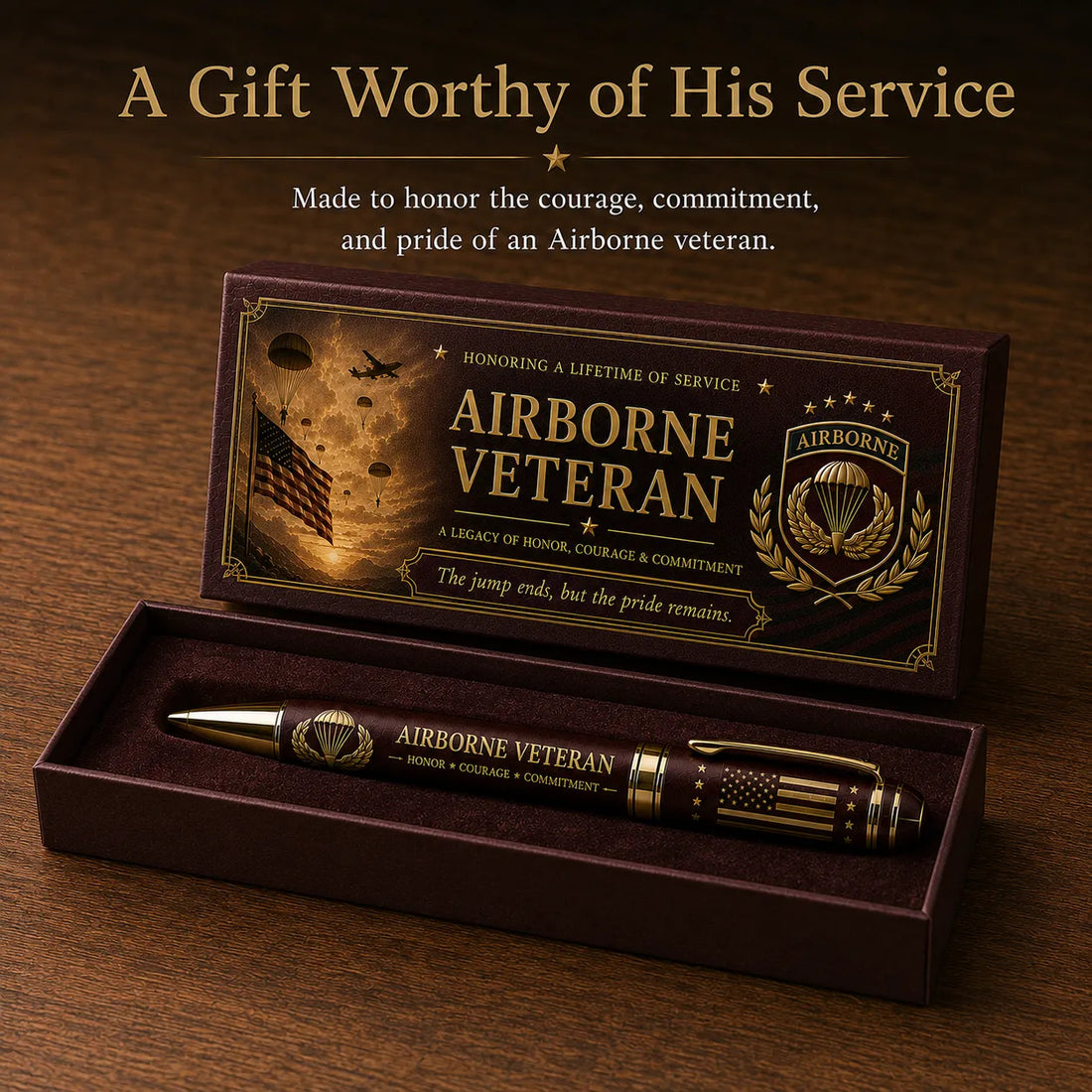 Airborne Veteran Honor & Courage Pen