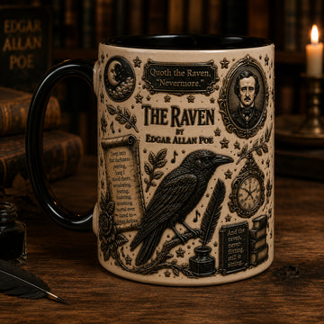 Edgar Allan Poe Raven Ceramic Mug