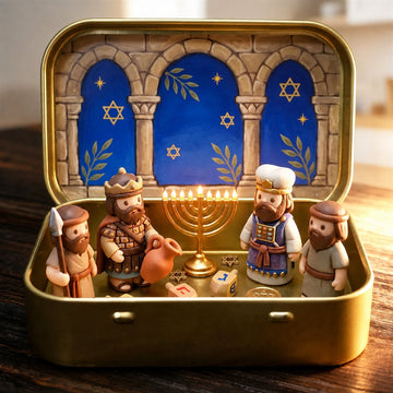 Council by Candlelight Scene Set in Tin Box