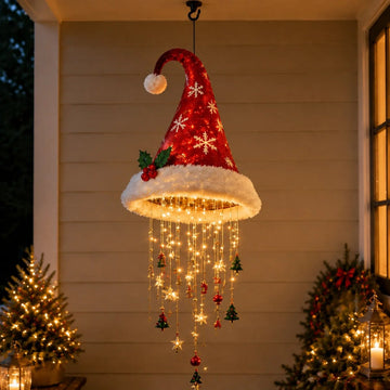 Light-Up Christmas Hat Chandelier