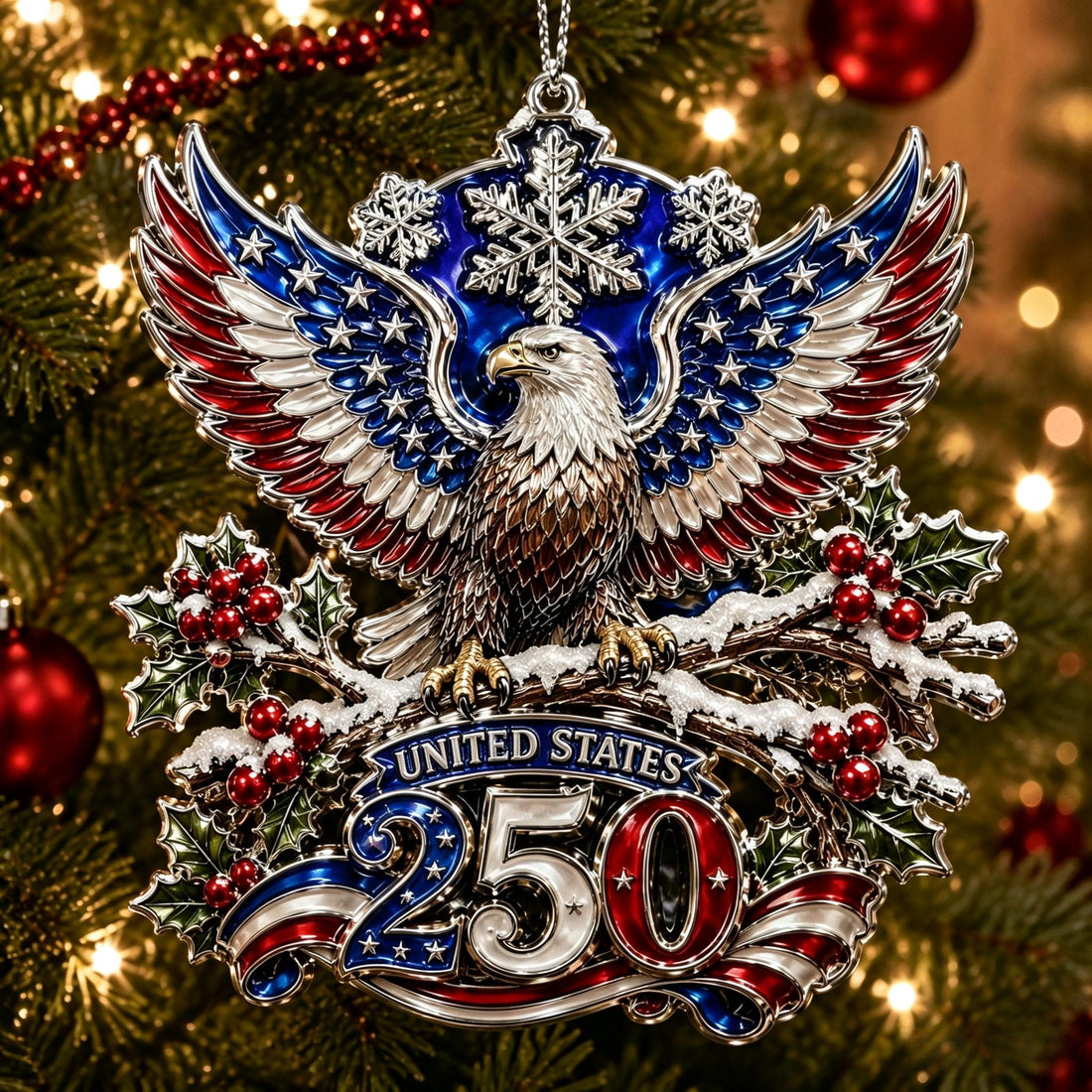 America 250 Christmas Heritage Ornament