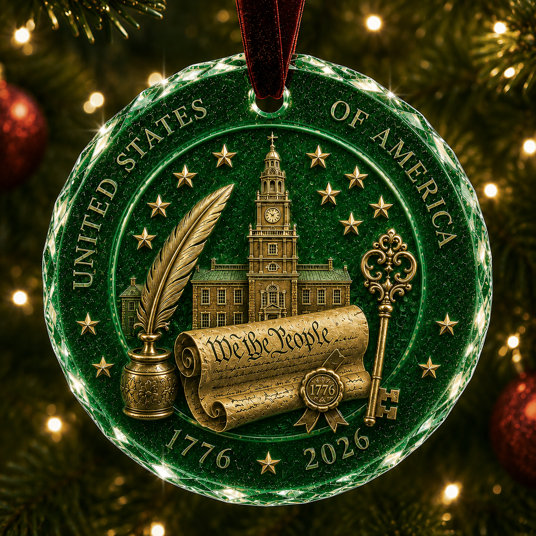 2026 America 250th Anniversary Christmas Ornament