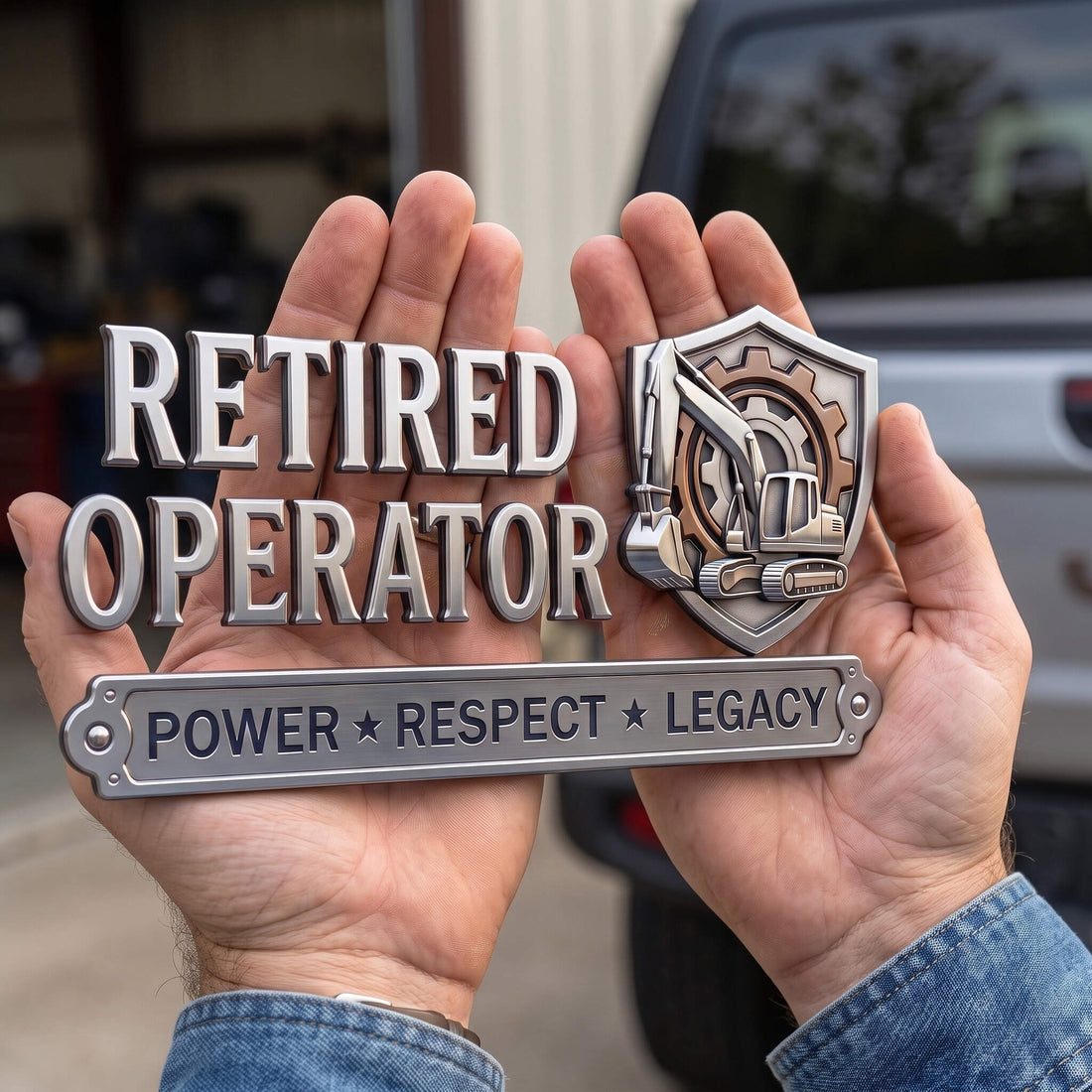 "Retired Operator" Automotive Badge