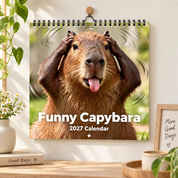 Funny Capybara 2027 Wall Calendar
