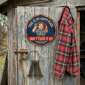 "This Is My Happy Place" Metal Tin Sign