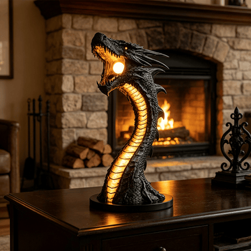 Gothic Fire-Breathing Dragon Table Lamp