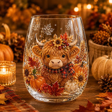 Autumn Harvest Glass Cup Set