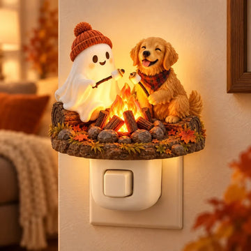 Flickering Campfire Plug-In Night Light