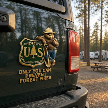Only You Can Prevent Wildfires Car Emblem Metal Badge