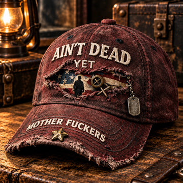 Funny Retro Old Man Club Print Casual Hat