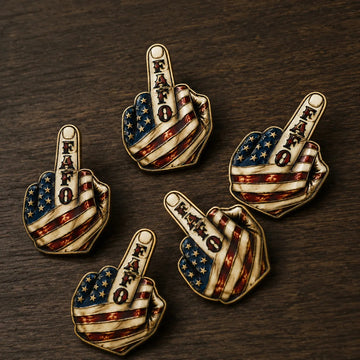 FAFO American Flag Finger Enamel Pin