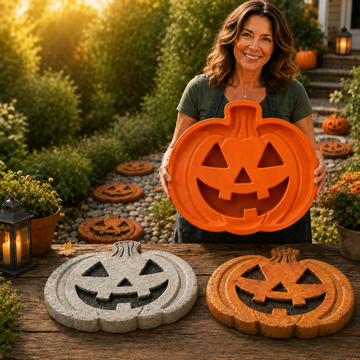 Reusable pumpkin Halloween stone mold