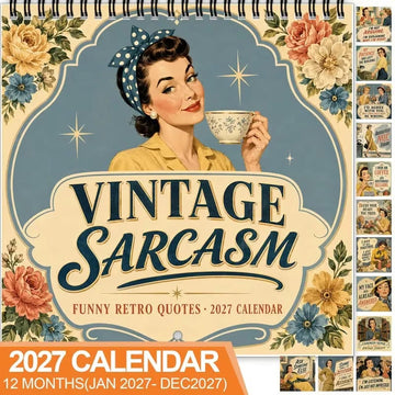 2027 Fun Retro-Style Satirical Wall Calendar