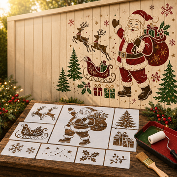 Reusable Garden Wall Stencil Collection